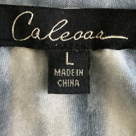 Calessa 2-Pc Top & Skirt BOHO Tie Dye Embroidered Flowers Sz L 152H - Picture 10 of 11